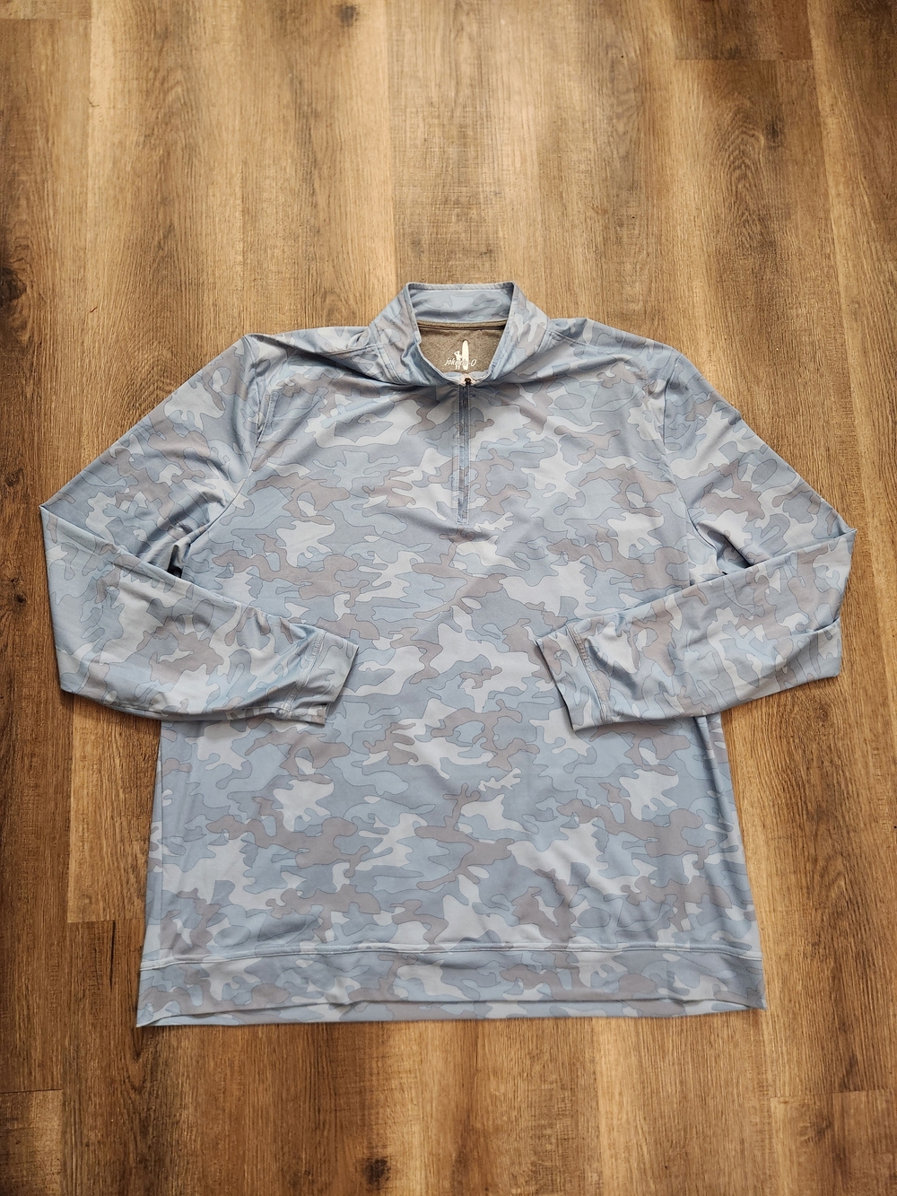 johnnie-O performance Blue Camo Quarter-Zip Pullover 2XL mens
